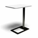 Bord Mobi, L400 x D500 x H620 mm, Vit laminat och stativ Svart