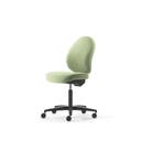 Kontorsstol Malmstolen R3M med låg rygg, Dux-sits, hjul för hårda golv, Tyg Capture 6501 Grön