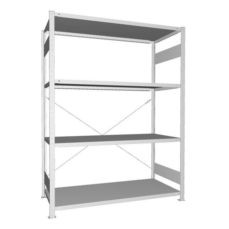 Lagerhylla Meta Quick Plus, start, galv, 2000x1500x600 mm, 4 plan, 200 kg/plan