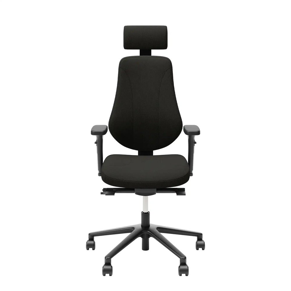 Kontorsarbetsstol Surf Freefloat, hög rygg, armstöd och nackstöd, sitthöjd 45-58 cm