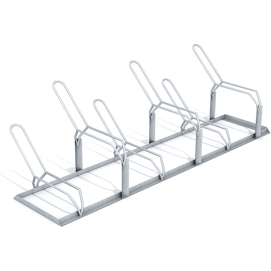 Cykelställ Bågen, 6 platser, Fristående, L2000 x D600 x H580 mm, galv