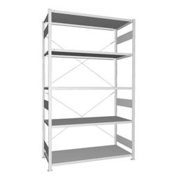 Lagerhylla Meta Quick Plus, start, galv, 2500x1500x600 mm, 5 plan, 200 kg/plan