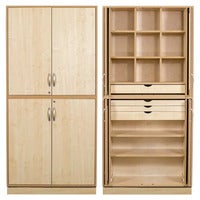 Slöjdskåp Sjöbergsskåpet 1, med garnfack, 2 st hyllplan & 4 lådor