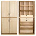 Slöjdskåp Sjöbergsskåpet 1, med garnfack, 2 st hyllplan & 4 lådor