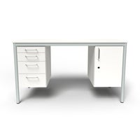 Lärarbord Teach med 1 hurts & 1 skåp, 1500x650 mm