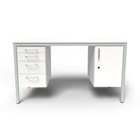 Lärarbord Teach med 1 hurts & 1 skåp, 1500x650 mm