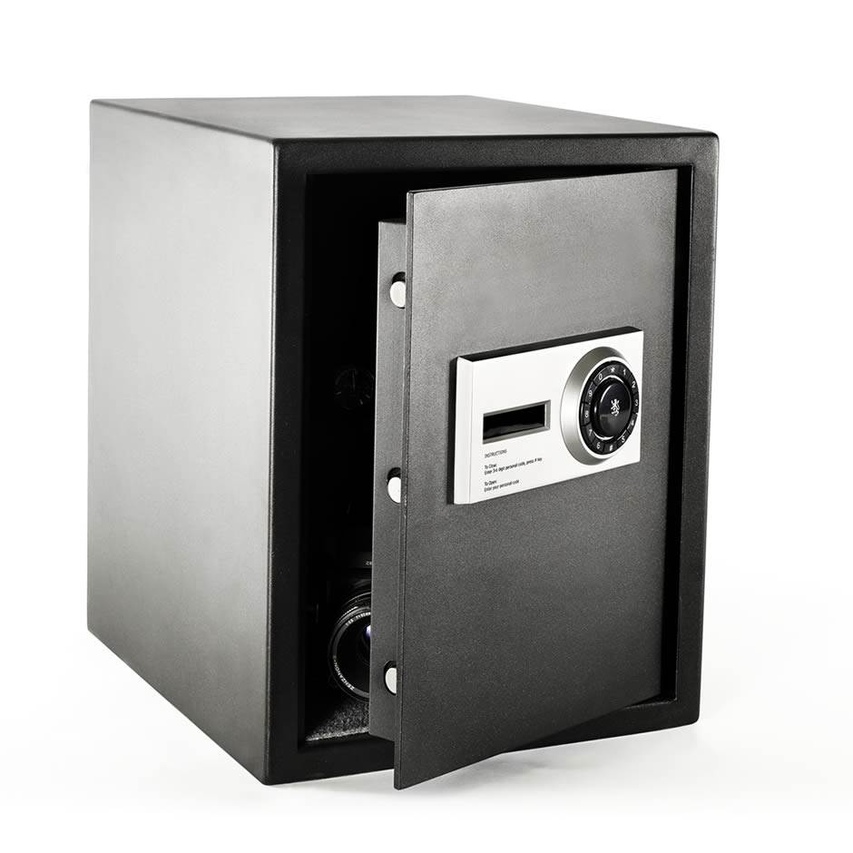 Säkerhetsskåp med kodlås, B350xD400xH450 mm, inkl bult för fastsättning