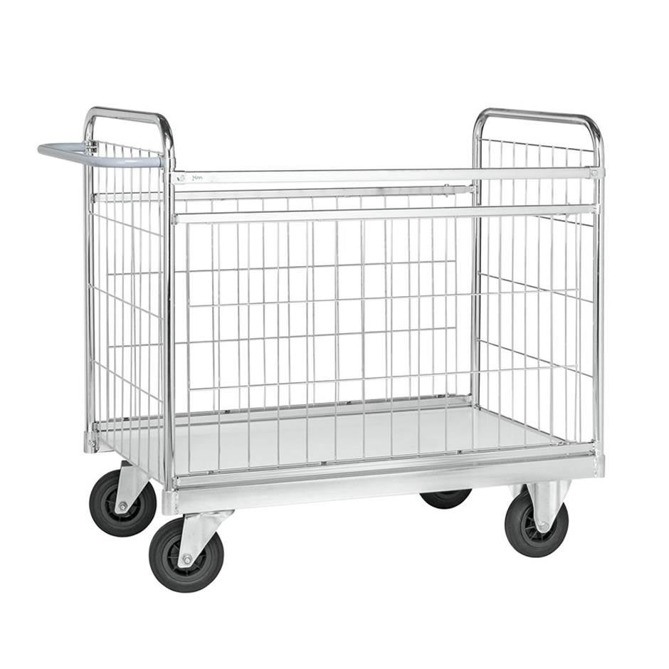 Paketvagn Flex 300, 1190 x 650 x 1025, kap. 300 kg, avtagbara sidogaller, broms