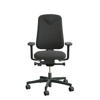 Arbetsstol Höganäs 280 Small med hög rygg och 4D armstöd, stor ställbarhet, tyg Fame