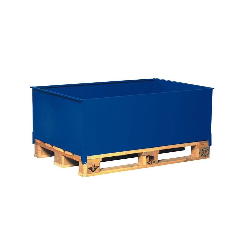 Pallbassäng 400l, anpassad för standard EUR-pall, höjd 415 mm, blå lackerad