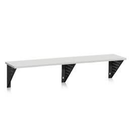 Sittbänk Kumi, Vägghängd, längd 1500 mm, Ljusgrå laminat