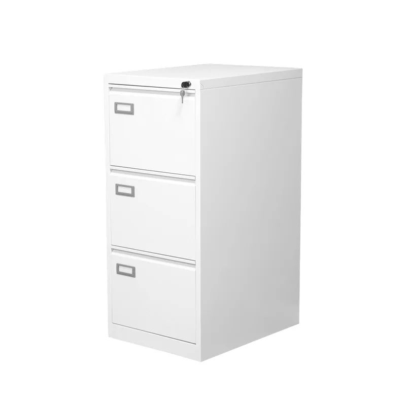 Mappskåp i plåt med 3 st lådor, A4-format, H1022xB463xD620 mm, centrallås