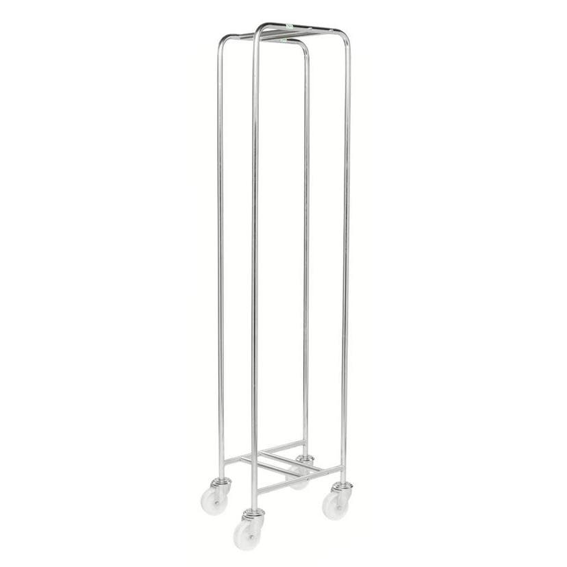 Vagn till tralla Danny, 730 x 530 x 1740 mm, kap. 75 kg, 4 länkhjul, elförzinkad