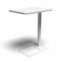 Bord Mobi, L400 x D500 x H620 mm, Vit laminat och stativ Vit