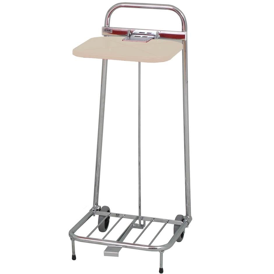Sopsäcksställ Erik med 2 hjul, lock och pedal, för 60 l säck