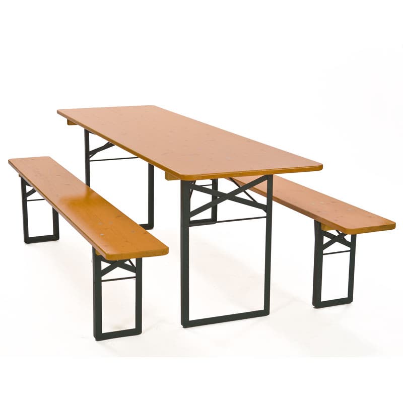 Hopfällbart bänkset, bord 2200x670 mm inkl 2 st bänkar 2200x270 mm