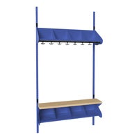 Inredningssystem BST, grundsekt., 800x300x270 mm, med bänk & m-vägg, 4 platser