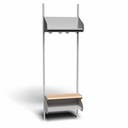 Inredningssystem BST, grundsektion, 600x300x270 mm, inkl. sittbänk, utan m-vägg