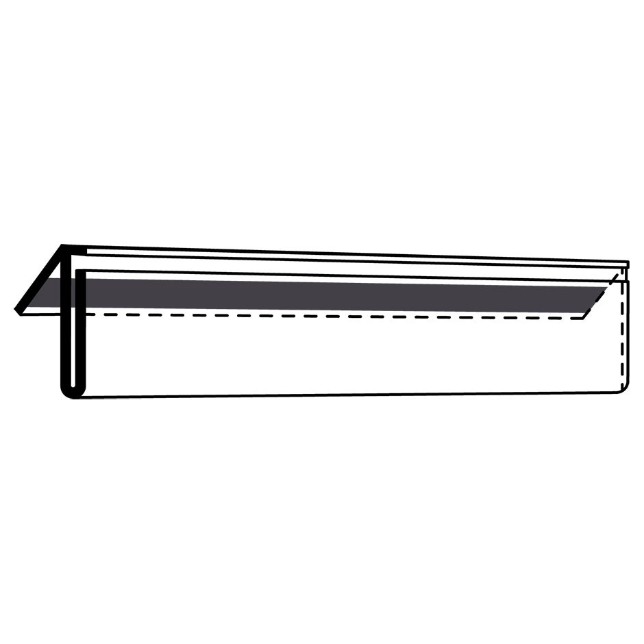Etiketthållare, vinklad 45°, magnet, 50-pack