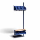 Inredningssystem BST, påb.sekt., 600x300x270 mm, med bänk & m-vägg, 3 platser