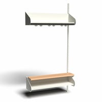 Inredningssystem BST, påb.sektion, 1000x300x270 mm, inkl. sittbänk, utan m-vägg