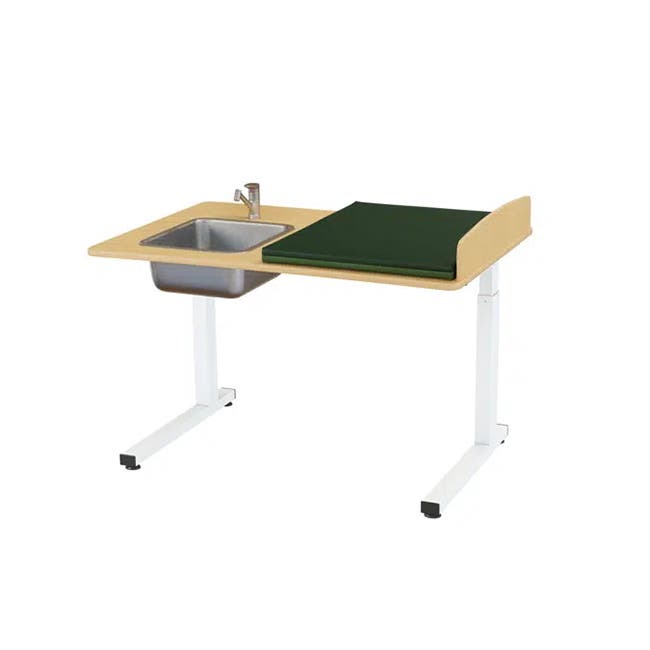 Skötbord Elit 120 tvättdel, skiva 1200x800 mm, höjdjustering 700-1100 mm