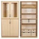 Slöjdskåp Sjöbergsskåpet 1, med 3 st hyllplan, 1 lutande hyllplan & 9 lådor