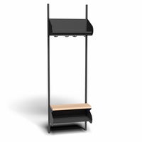 Inredningssystem BST, grundsektion, 600x300x270 mm, inkl. sittbänk, utan m-vägg