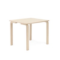 Bord Klara, 800x800 mm, laminatskiva med massiv träkantlist