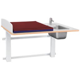 Skötbord Elit Vägg 120 tvättdel, skiva 1200x800 mm