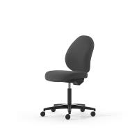 Kontorsstol Malmstolen R3M med låg rygg, Dux-sits, hjul för hårda golv, Tyg Capture 4601 Grå