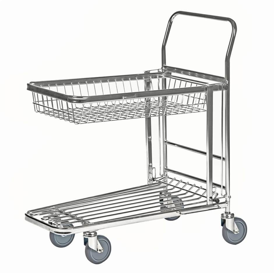 Butiksvagn Michael, korg, L870 x B530 x H1010 mm, kapacitet 300 kg