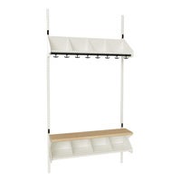 Inredningssystem BST, grundsekt., 800x300x270 mm, med bänk & m-vägg, 4 platser