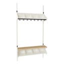 Inredningssystem BST, grundsekt., 800x300x270 mm, med bänk & m-vägg, 4 platser