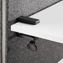 Bordsbeslag Ease, för Bordsskärm Edge, frontmontering (skärmhöjd 700 mm), par