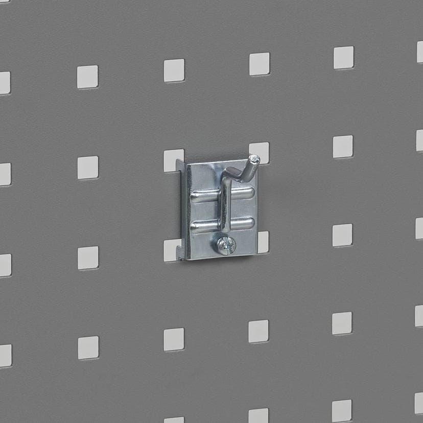 Enkelkrok för verktygspanel, längd 24 mm, tjocklek 5 mm, 5-pack