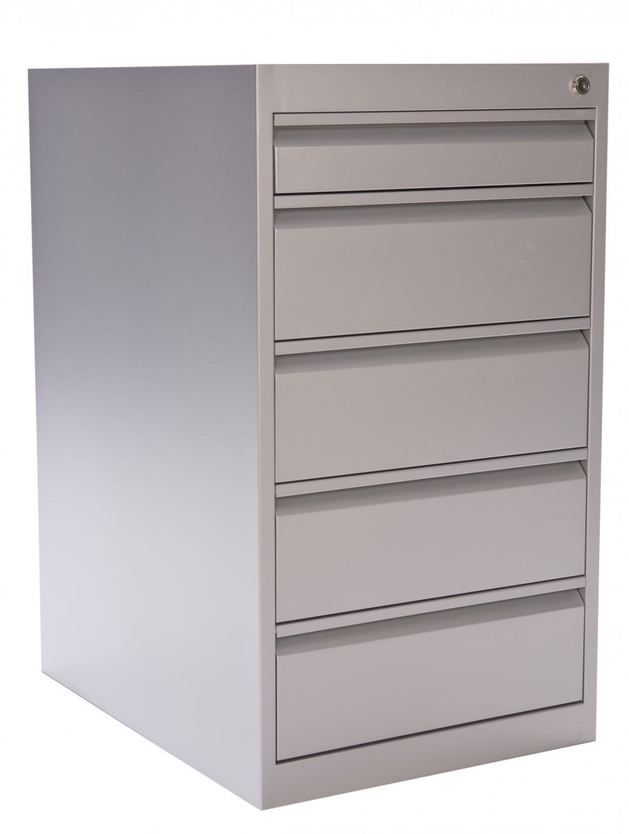 Bänk-/golvhurts, 5-lådig, B460xD600xH800 mm, max belastning 40 kg/låda, grålack