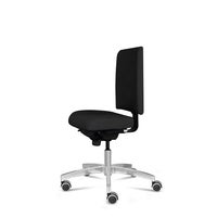 Arbetsstol Infra A, låg rygg och liten sits, stor ställbarhet, tyg Select