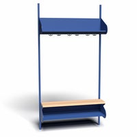 Inredningssystem BST, grundsektion, 1000x300x270 mm, inkl. sittbänk, utan m-vägg