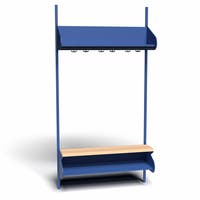 Inredningssystem BST, grundsektion, 1000x300x270 mm, inkl. sittbänk, utan m-vägg