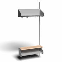 Inredningssystem BST, påb.sektion, 900x300x270 mm, inkl. sittbänk, utan m-vägg