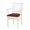 Karmstol Ester, B570 x D540 x H860 mm, stativ vit bets, klädsel Gabriel Step röd