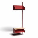 Inredningssystem BST, påb.sektion, 600x300x270 mm, inkl. sittbänk, utan m-vägg