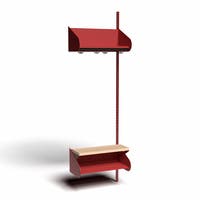 Inredningssystem BST, påb.sektion, 600x300x270 mm, inkl. sittbänk, utan m-vägg