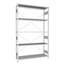 Lagerhylla Meta Quick Plus, start, galv, 2500x1500x400 mm, 5 plan, 200 kg/plan