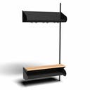 Inredningssystem BST, påb.sektion, 1000x300x270 mm, inkl. sittbänk, utan m-vägg