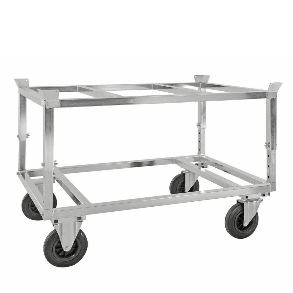 Pallvagn Axel, pallstyrning, 1246 x 846 x 700 mm, ställbar, kap. 800 kg