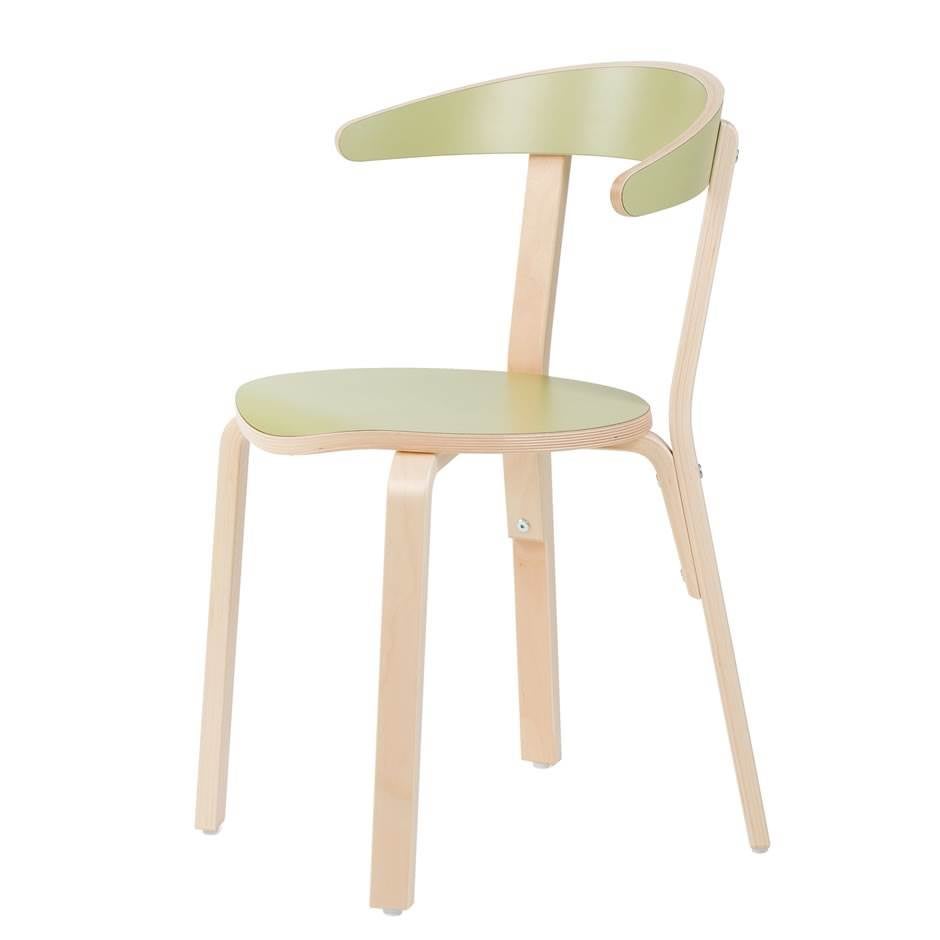 Stol Ellen, formpressad björk, laminat sits & rygg