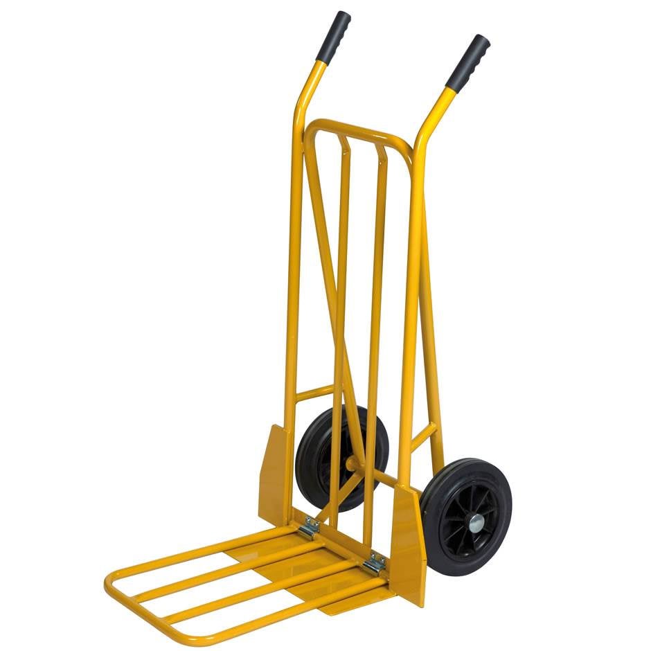 Magasinkärra med fällbart laststöd, massivgummihjul, B555xH1110XL780mm