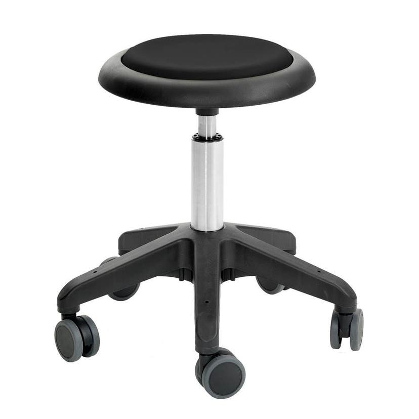Åkstol Octopus Micro Hög med hjul, konstläder, sitthöjd 530-720 mm
